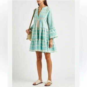 Devotion Twins Ella Short Dress in Blue/Off-White